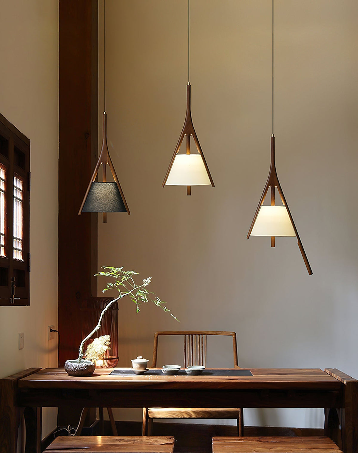 Chevronwood Wood LED Multi-Light Pendant