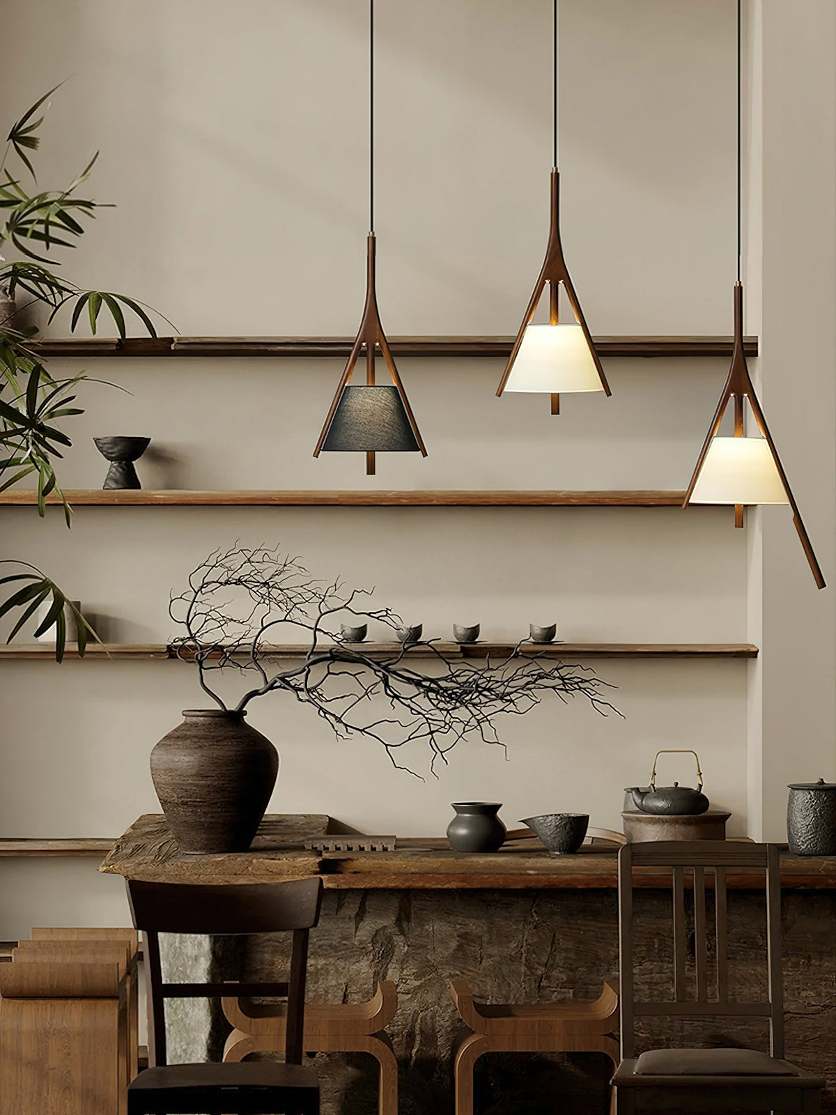 Chevronwood Wood LED Multi-Light Pendant