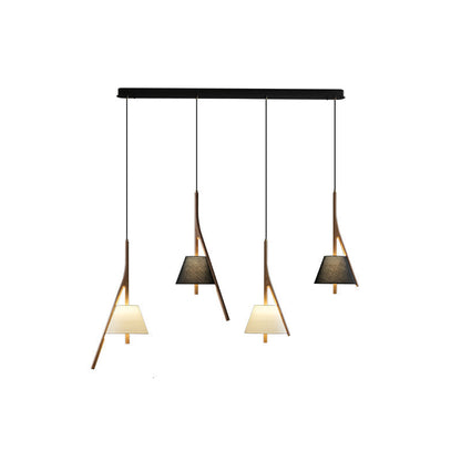 Chevronwood Wood LED Multi-Light Pendant