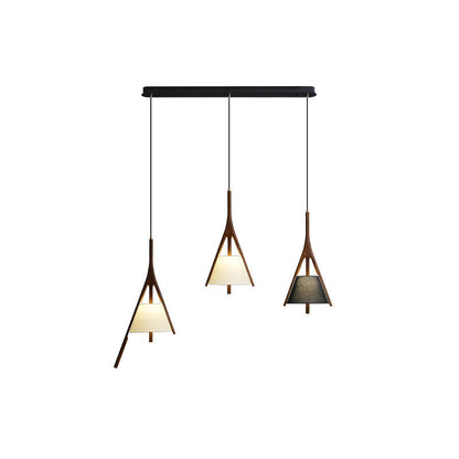 Chevronwood Wood LED Multi-Light Pendant