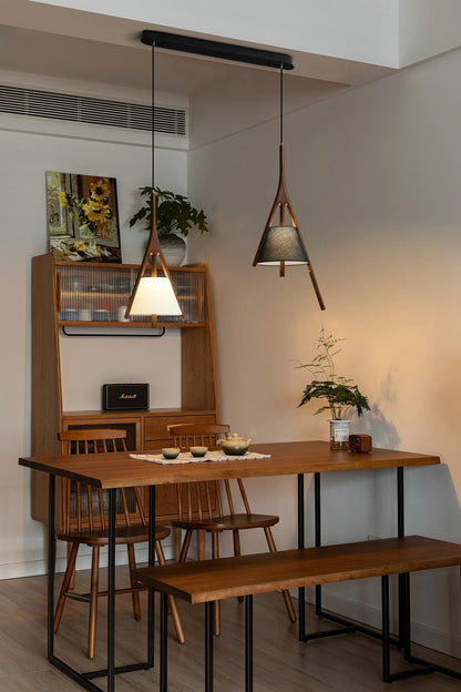 Chevronwood Wood LED Multi-Light Pendant