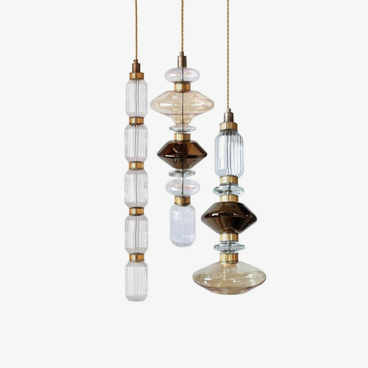 Chorevia Gold Glass Multi-Light Pendant