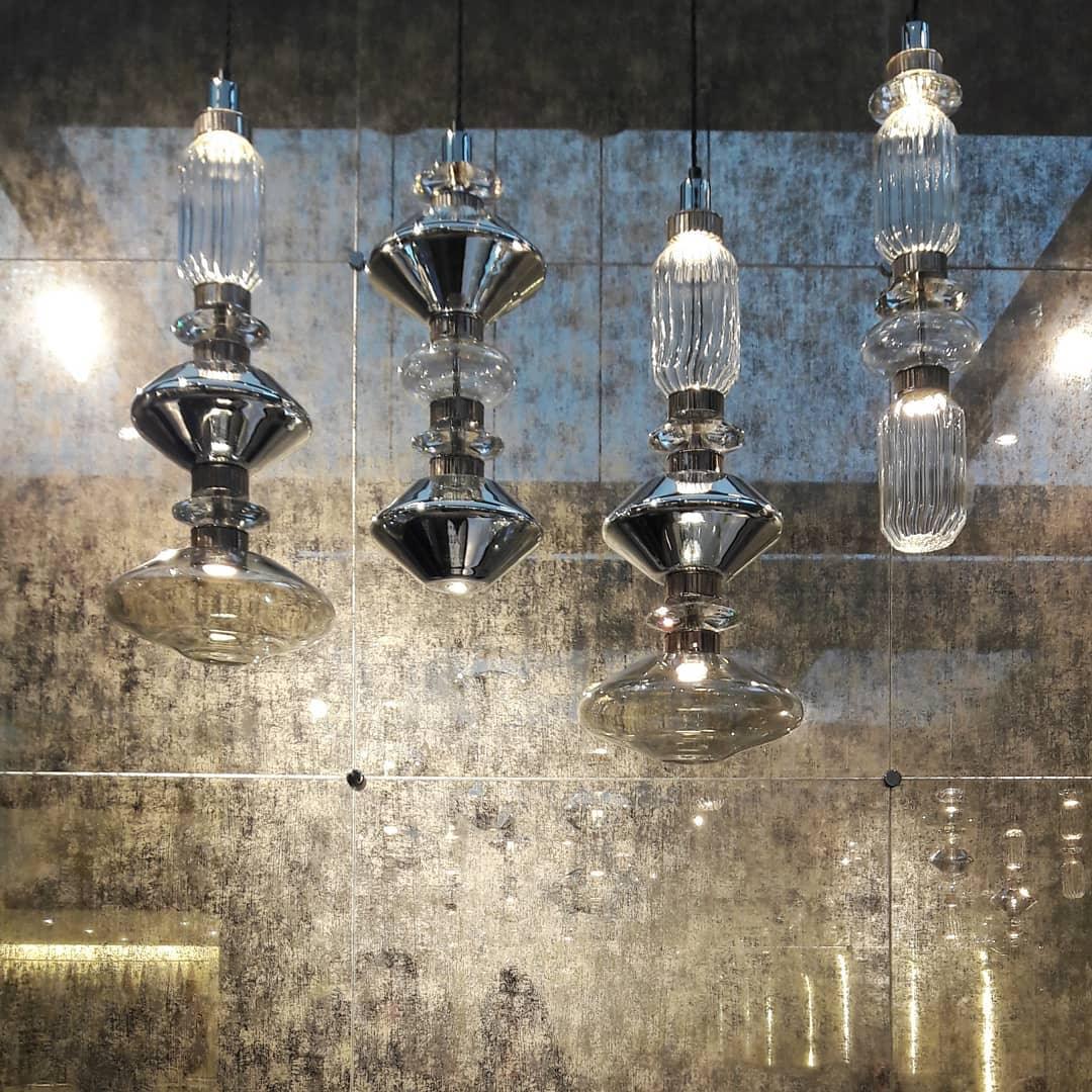 Chorevia Gold Glass Multi-Light Pendant