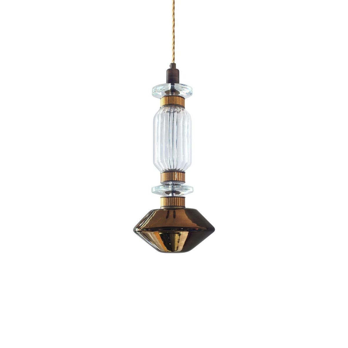 Chorevia Gold Glass Multi-Light Pendant