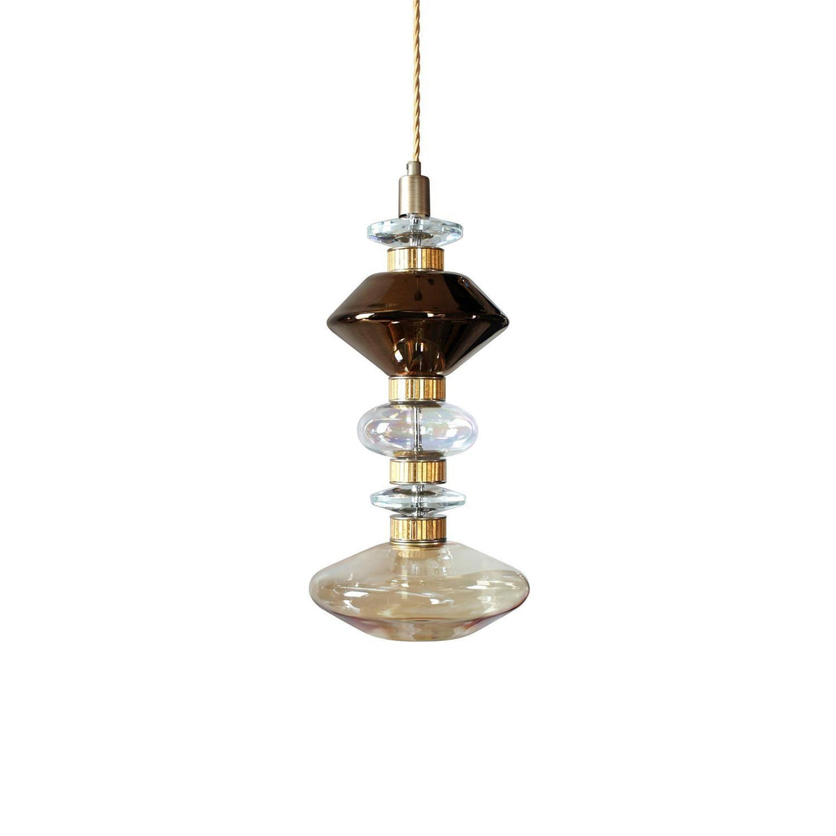 Chorevia Gold Glass Multi-Light Pendant