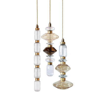 Chorevia Gold Glass Multi-Light Pendant