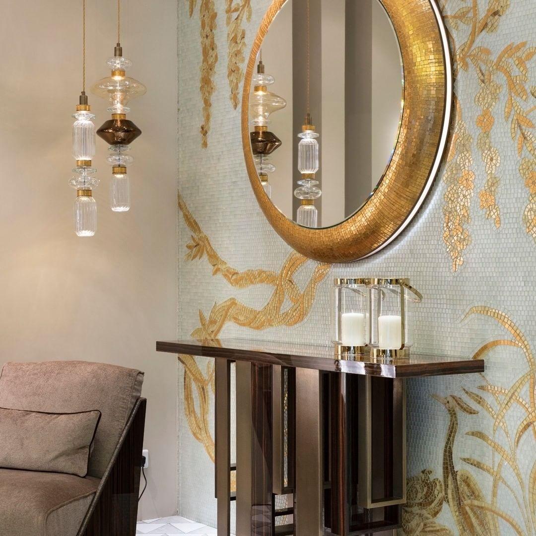 Chorevia Gold Glass Multi-Light Pendant