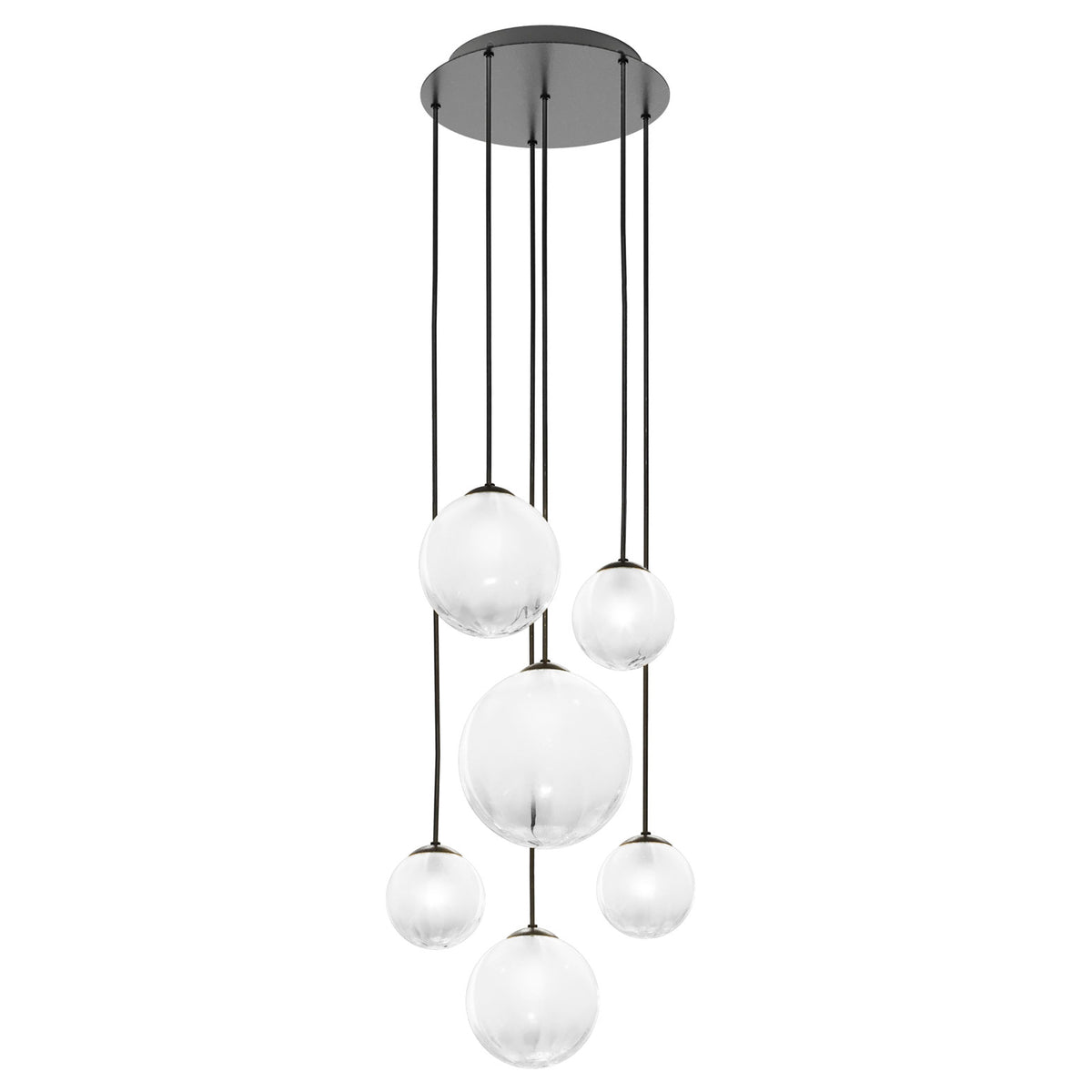 Chromelia Six-Light Glass Pendant