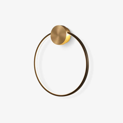 Circlet Brass Black LED Wall Light