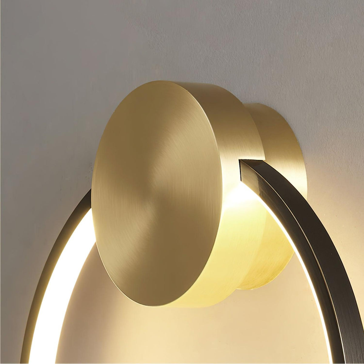 Circlet Brass Black LED Wall Light