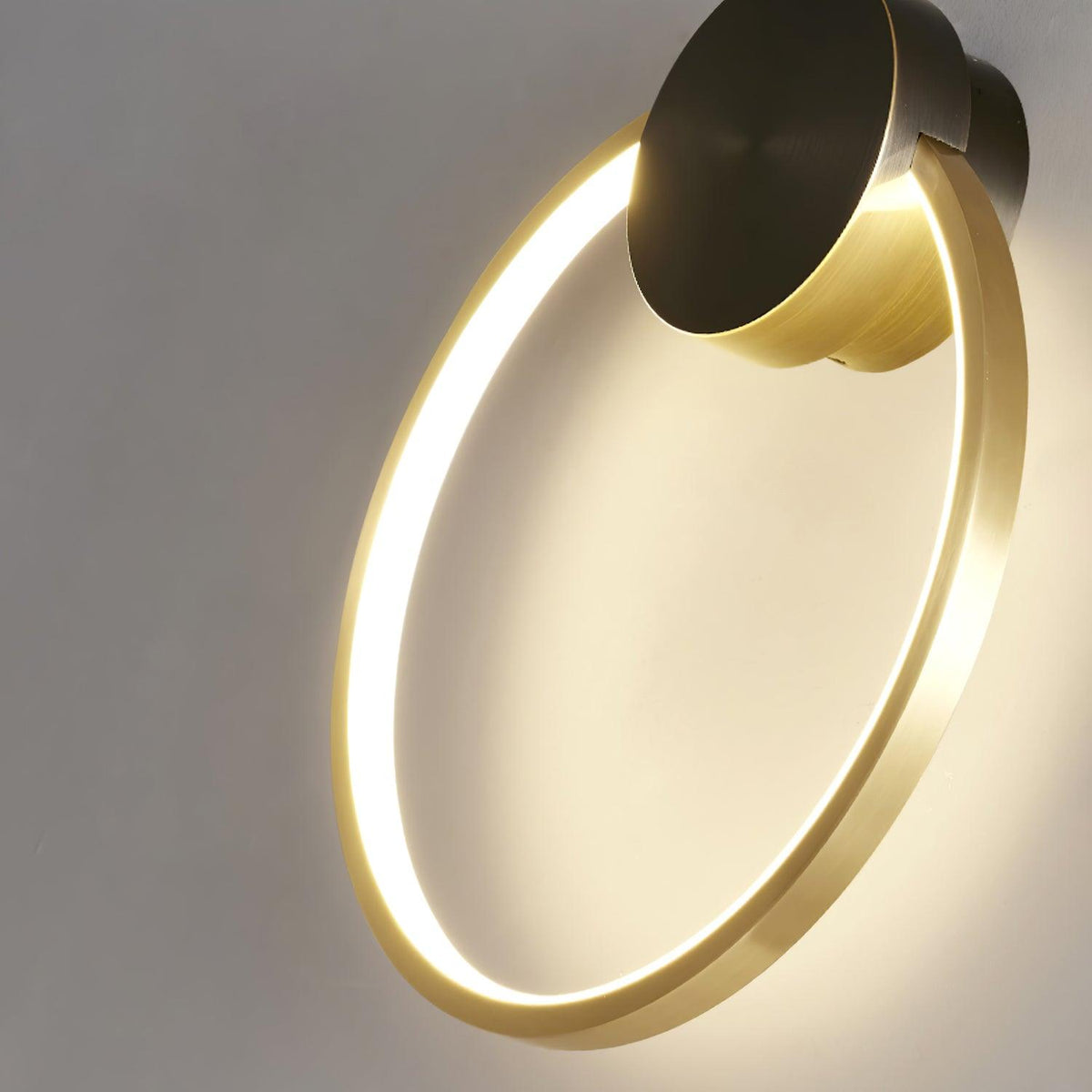 Circlet Brass Black LED Wall Light