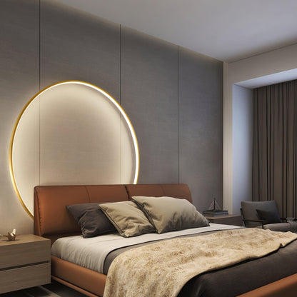 Circlet Brass Black LED Wall Light