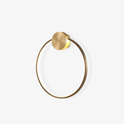 Circlet Brass Black LED Wall Light