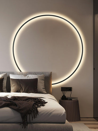 Circlet Brass Black LED Wall Light