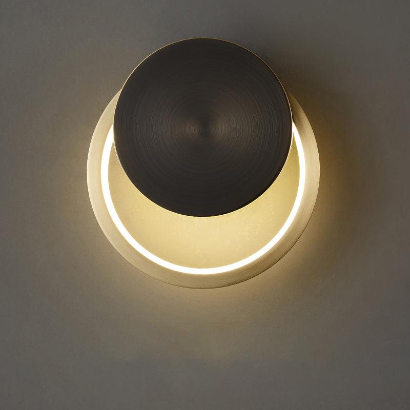 Circlet Brass Black LED Wall Light