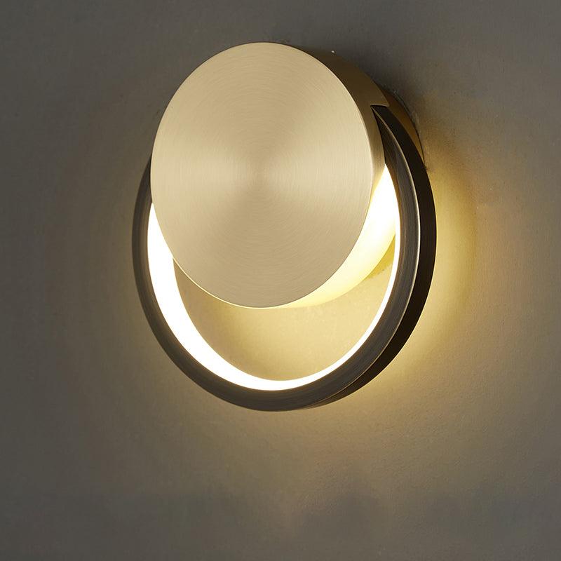 Circlet Brass Black LED Wall Light