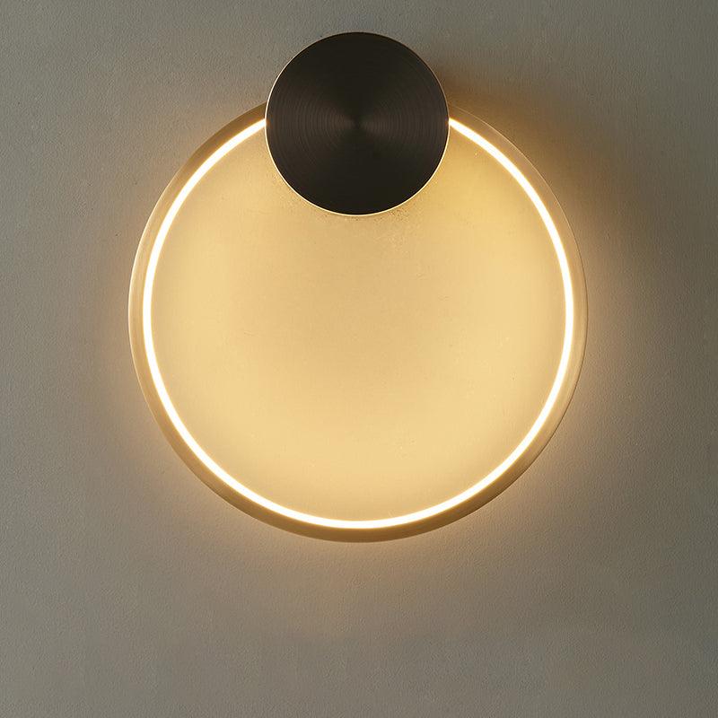 Circlet Brass Black LED Wall Light