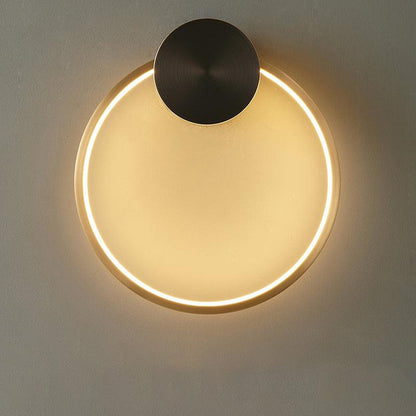 Circlet Brass Black LED Wall Light