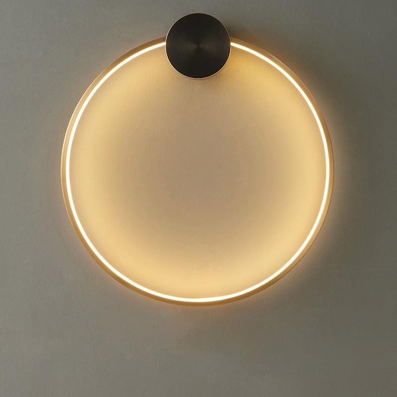 Circlet Brass Black LED Wall Light