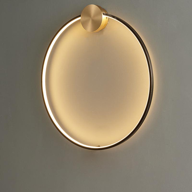 Circlet Brass Black LED Wall Light