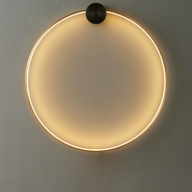 Circlet Brass Black LED Wall Light