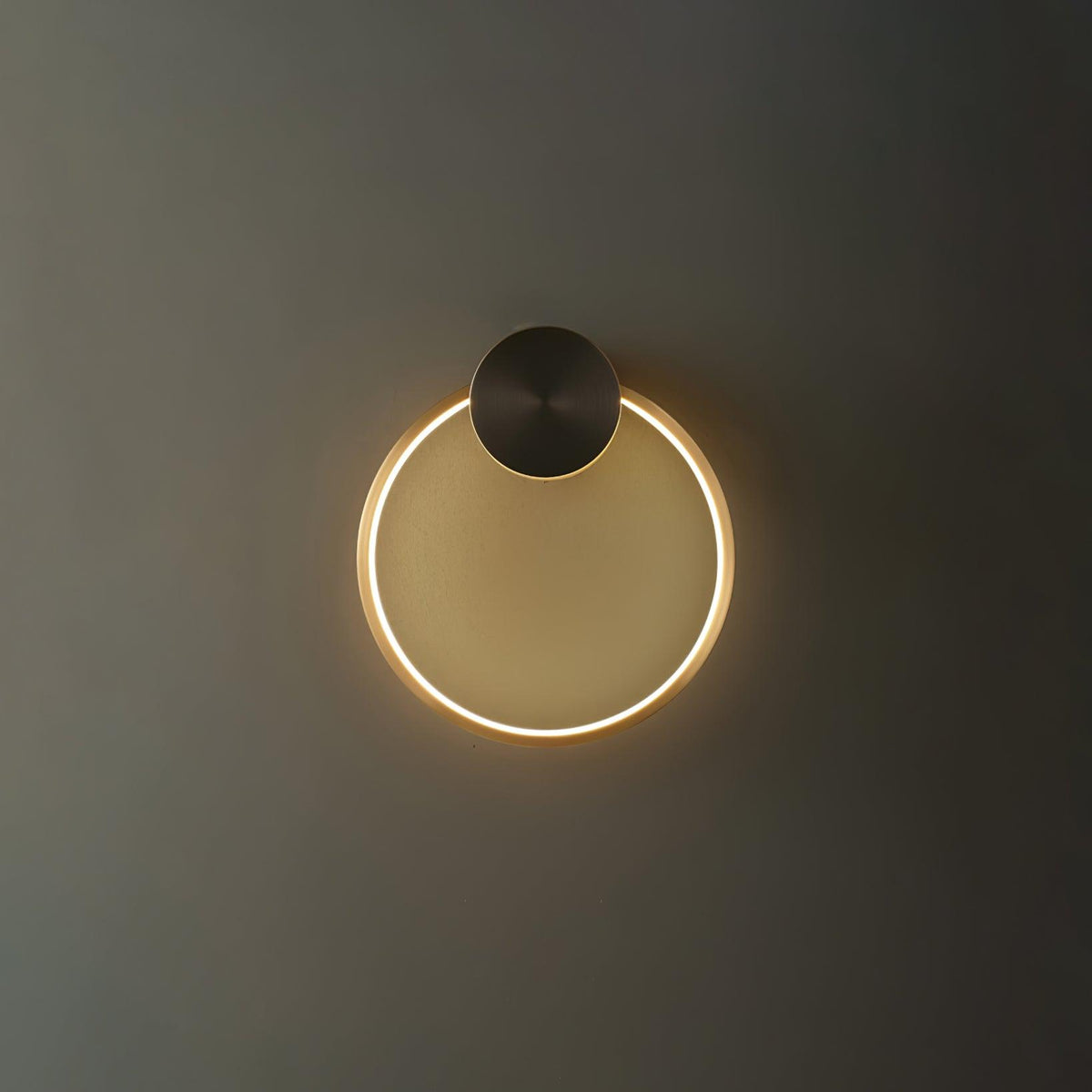 Circlet Brass Black LED Wall Light