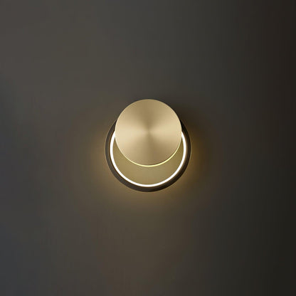 Circlet Brass Black LED Wall Light