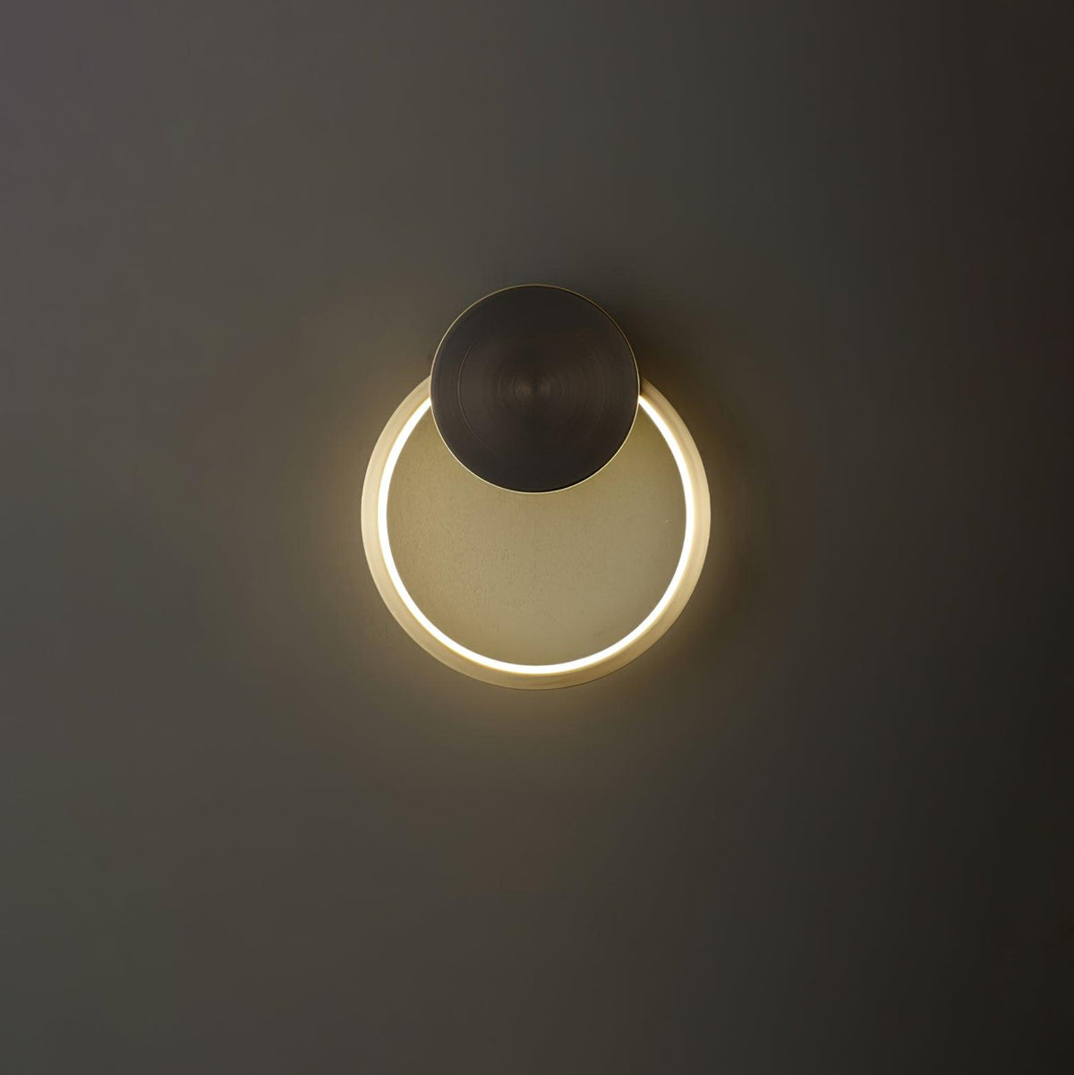 Circlet Brass Black LED Wall Light