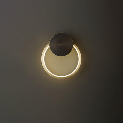 Circlet Brass Black LED Wall Light