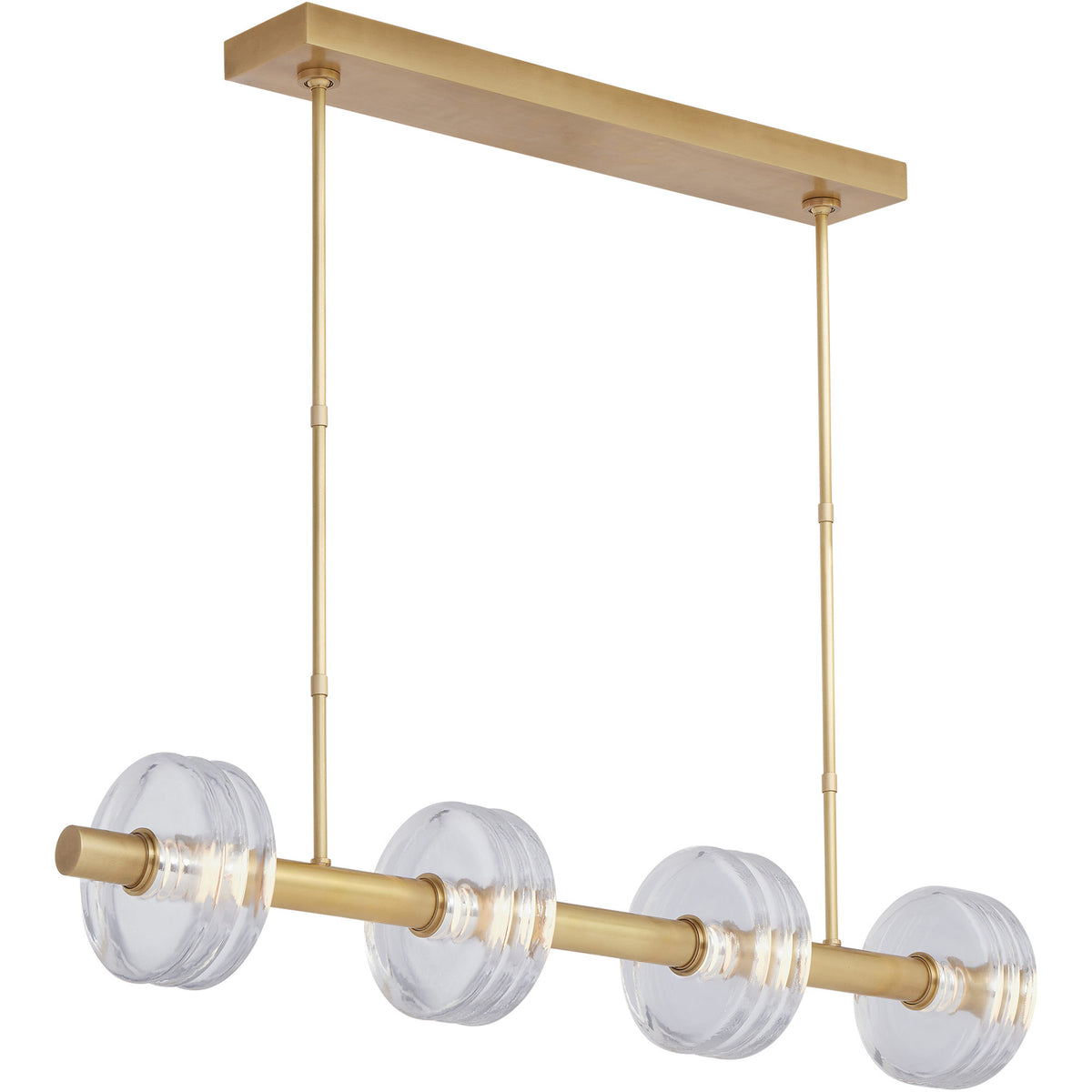 Clearcrest Natural Brass Linear Chandelier
