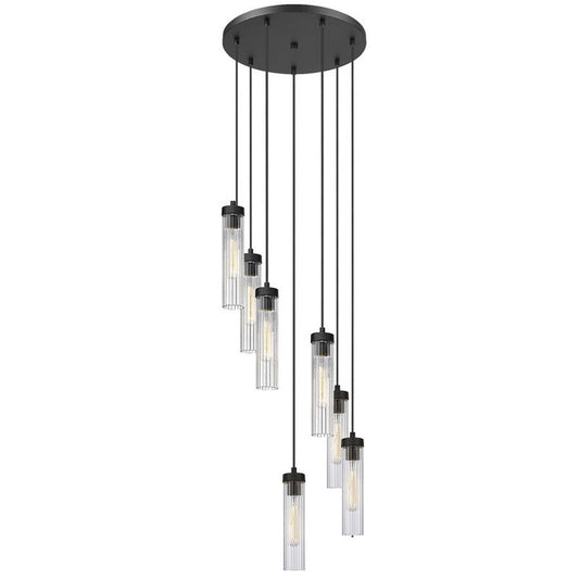 Clearwell Rubbed Brass Cluster Pendant