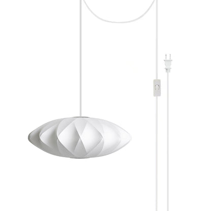 Cloudmesh White Polymer Swag Pendant