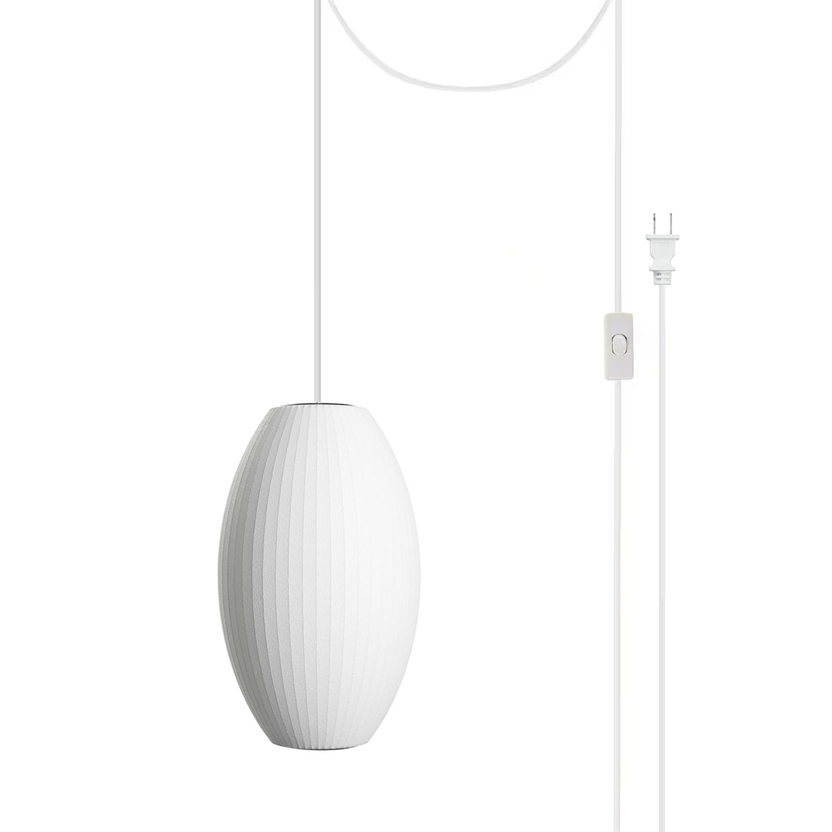 Cloudmesh White Polymer Swag Pendant