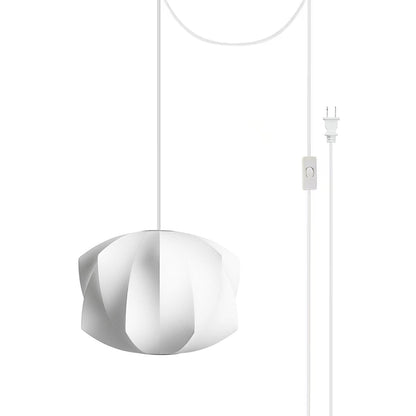 Cloudmesh White Polymer Swag Pendant