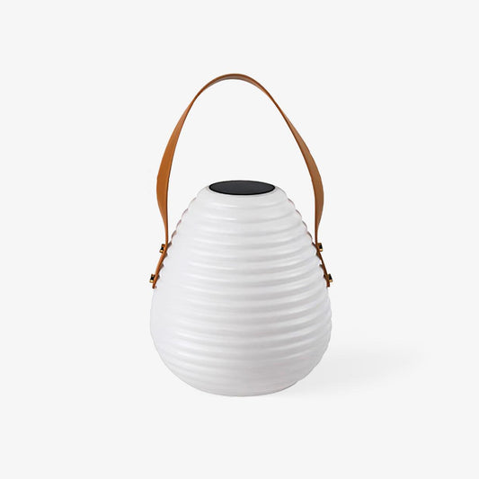 Cocoon Handle White Brown Solar Outdoor Light