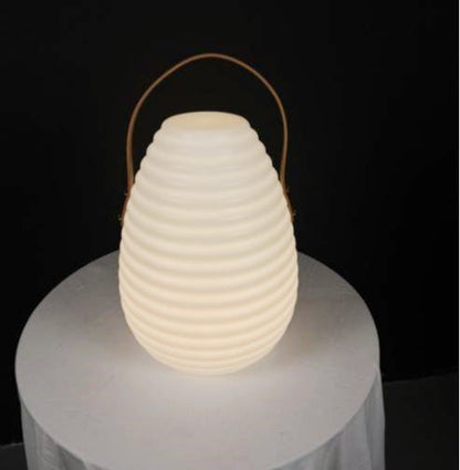 Cocoon Handle White Brown Solar Outdoor Light