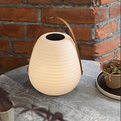 Cocoon Handle White Brown Solar Outdoor Light