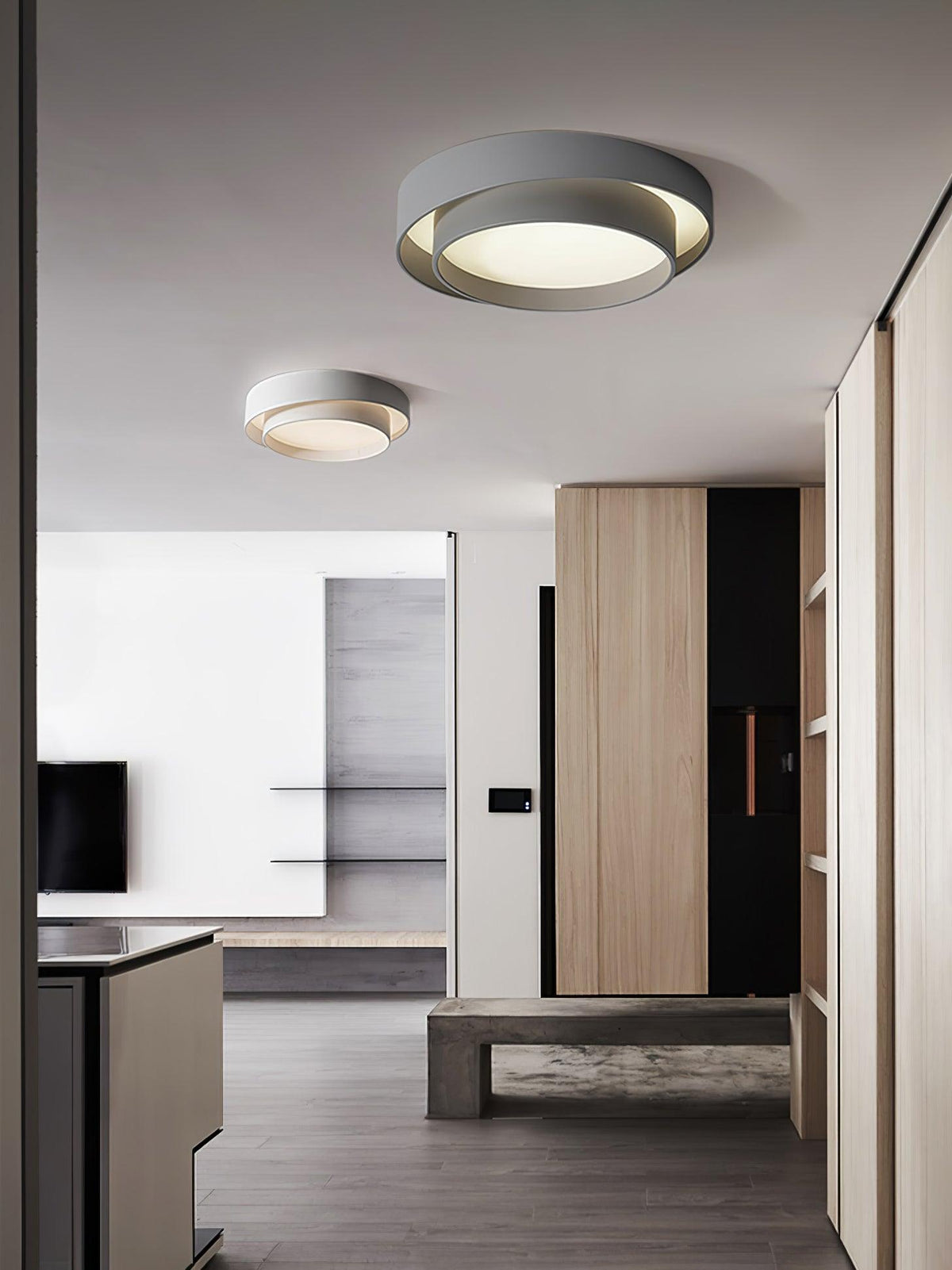 Colorband White Grey Black LED Ceiling Light