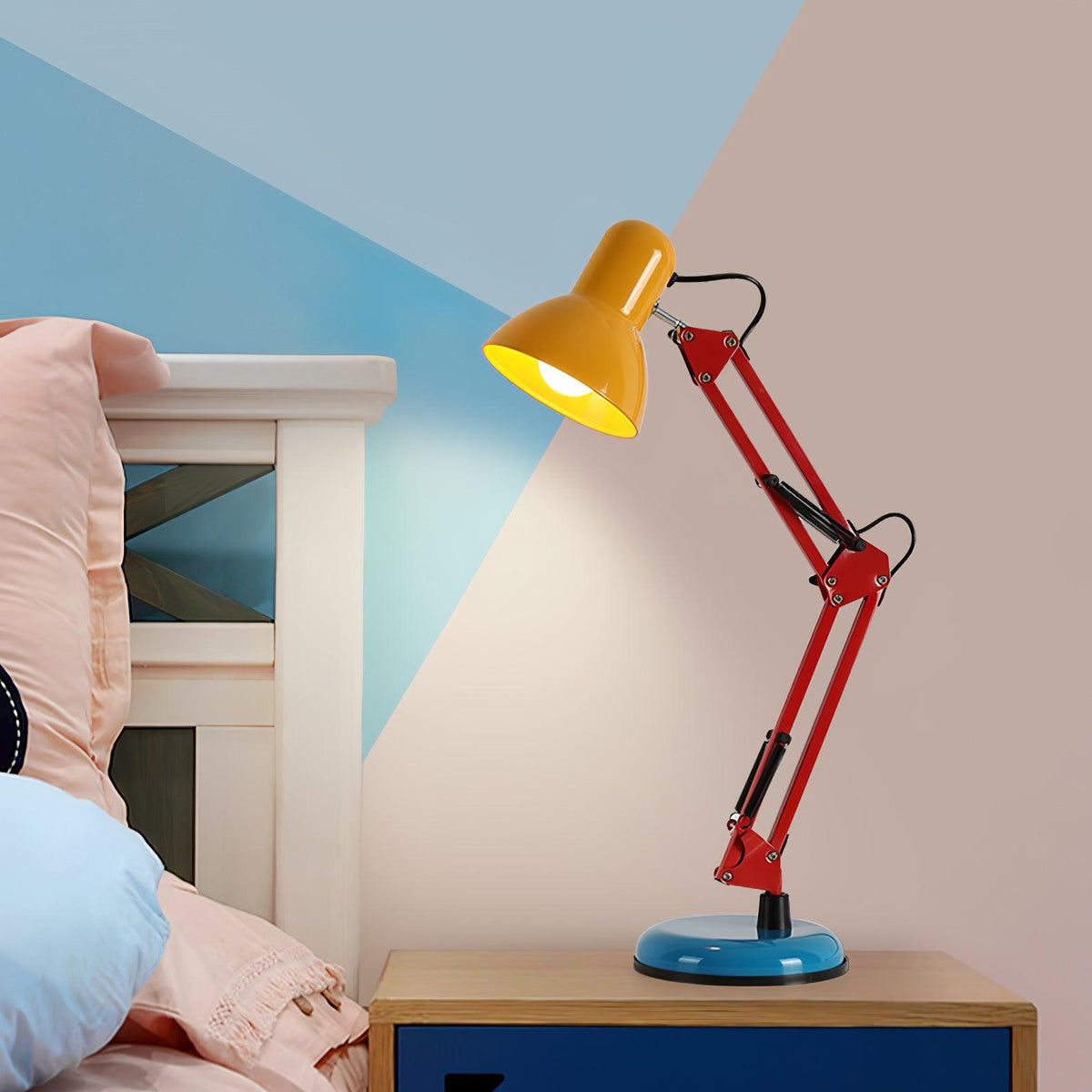 Colorjoint Blue Red Yellow Task Table Lamp