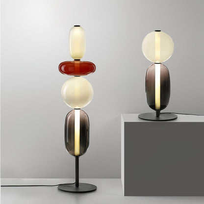 Colorstack Black Glass LED Table Lamp