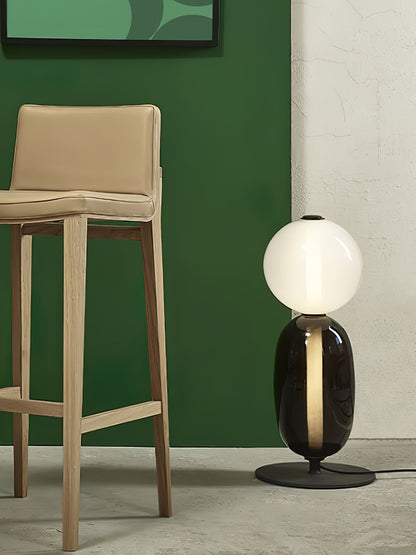 Colorstack Black Glass LED Table Lamp