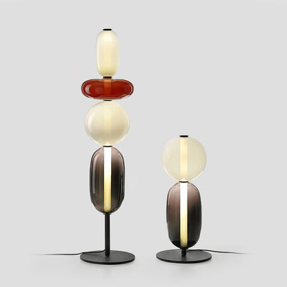 Colorstack Black Glass LED Table Lamp