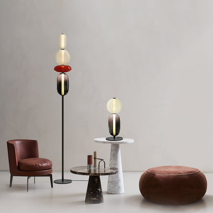Colorstack Black Glass LED Table Lamp