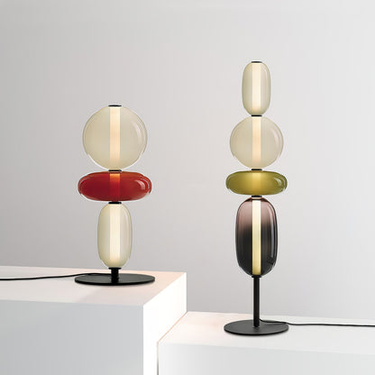 Colorstack Black Glass LED Table Lamp