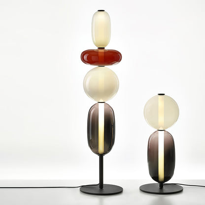 Colorstack Black Glass LED Table Lamp