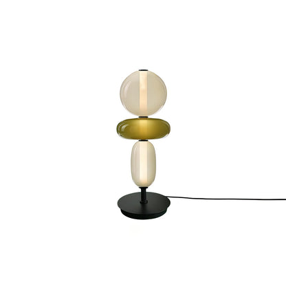 Colorstack Black Glass LED Table Lamp
