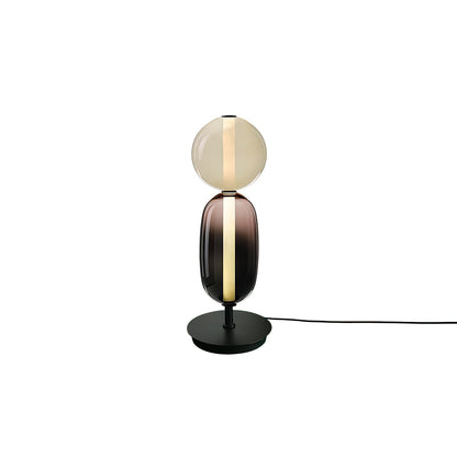 Colorstack Black Glass LED Table Lamp