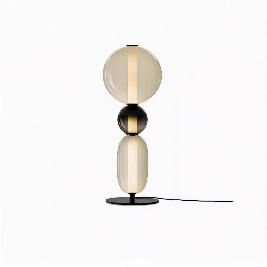 Colorstack Black Glass LED Table Lamp