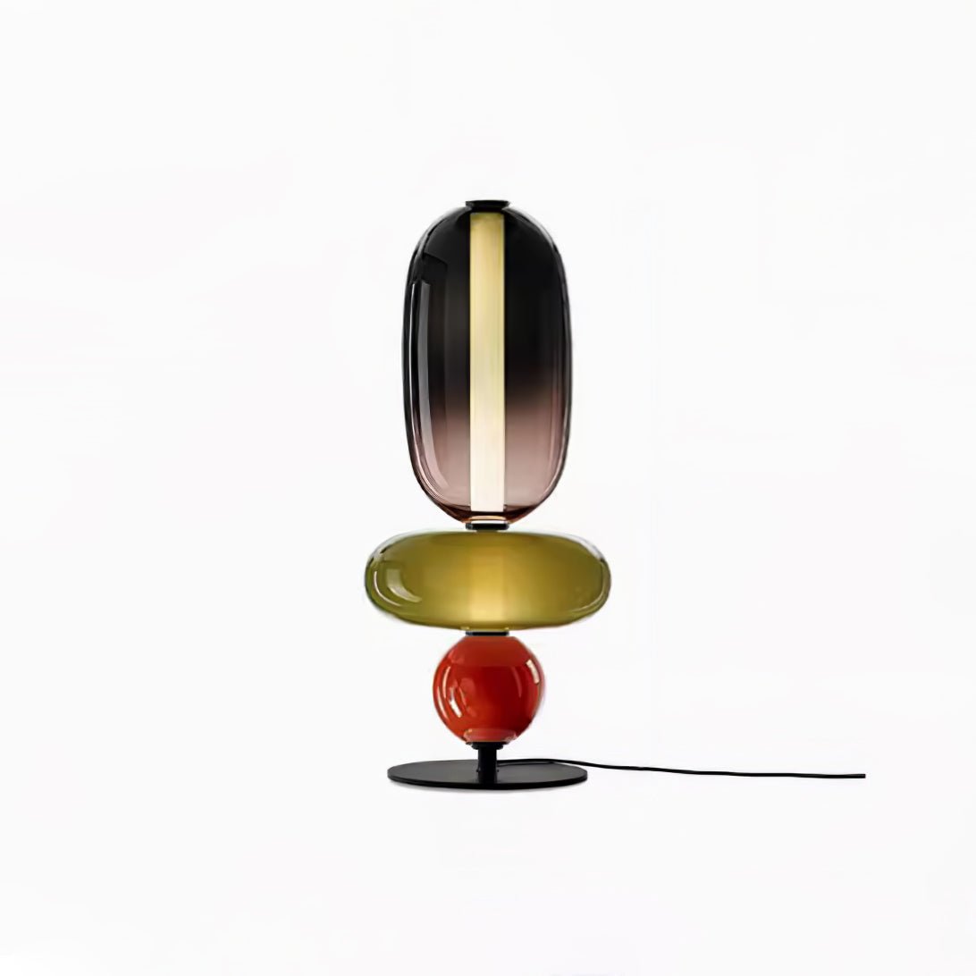 Colorstack Black Glass LED Table Lamp
