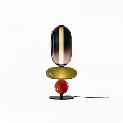 Colorstack Black Glass LED Table Lamp